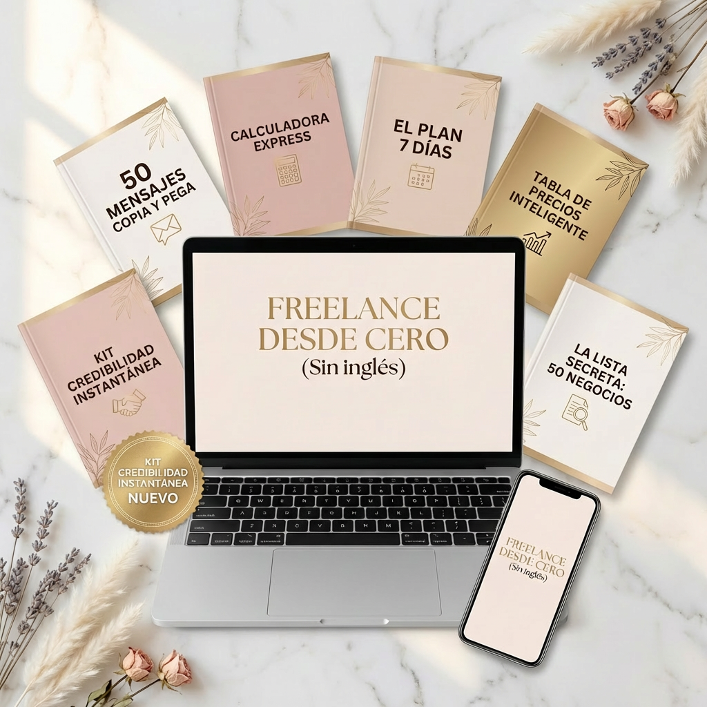 Freelance Desde Cero (Sin Inglés) + 6 BONOS Exclusivos + Scripts de Poder: Qué Decir para Cerrar Clientes + El Contrato Relámpago (Retainer Agreement)